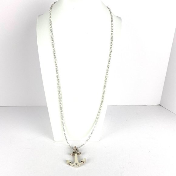 Brighton Ship to Shore long Anchor necklace chain Pendant rhinestone Crystal - Picture 6 of 13